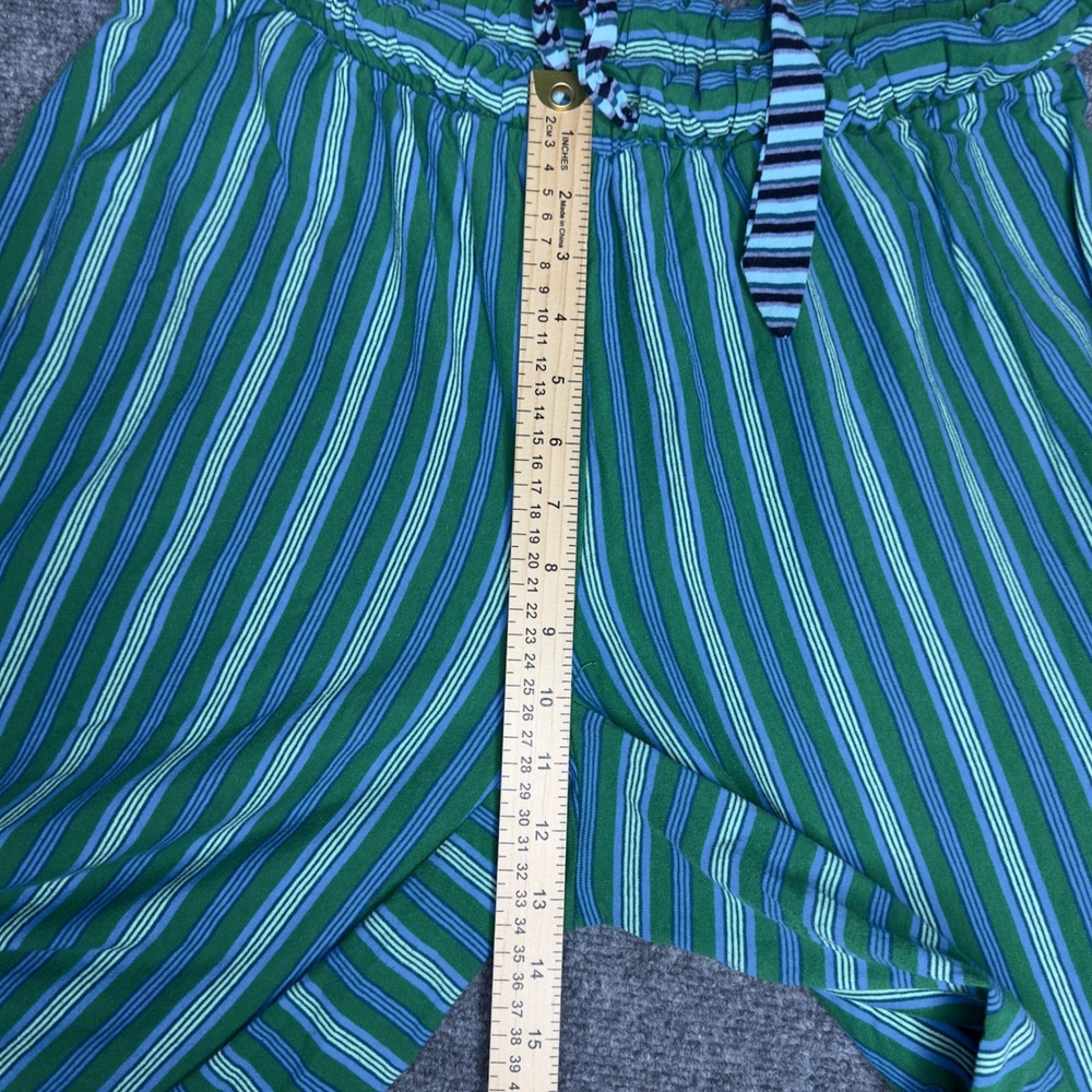 FP Beach Blanche Pants Womens M Green Striped Wide Leg Palazzo Boho Festival - Picture 11 of 12